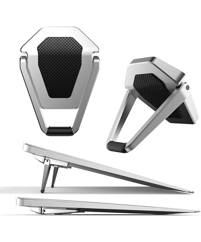 Laptop Stand for Desk, Portable Anti-Slip Keyboard Riser, Zinc Alloy Keyboard Stands, Computer Stand Compatible with MacBook Air/Pro, 10-15.6 Inches Laptops and Keyboards (Sliver)