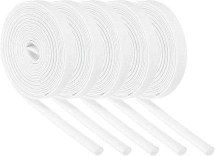 MECCANIXITY 5Pcs Wire Insulation Braid Fire Sleeve,9.8Ft-7mm ID White, High Temp Silicone Coated Fiberglass Sleeving for Automotive Hose Lines Electrical Wiring