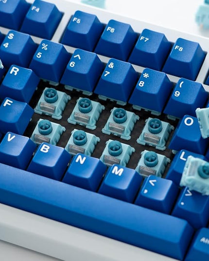 WS BigLucky Keyboard Switches, Mechanical Tactile Switches with LED Diffuser, 5 Pins Pre Lubed Key Switch for MX Mechanical Gaming Keyboard 35Pcs (Blue)
