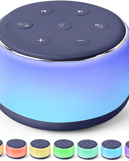 FamiSym Sleep Sound Machine for Babies Kids Adults - Rechargeable White Noise Machine for Sleeping with Night Light, 34 Soothing Sounds, Nursery Decor Baby Lullaby Machine, Registry Gift