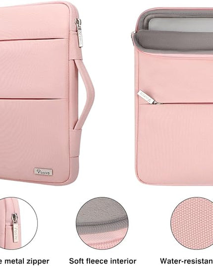 Voova 14 15 Inch Laptop Sleeve Case, Waterproof Computer Bag Cover Compatible with MacBook Air 15 M2/M3/M4 2022-2025, MacBook Pro 15, Hp chromebook 14, 14-15” Dell Lenovo Acer Asus, Pink