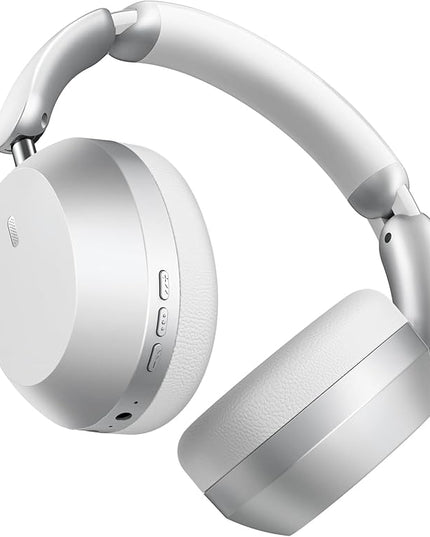 Wentronic Y04 Bluetooth Headphones Active Noise Cancelling Wireless Over Ear Headphones 48 Hours Playtime High Sound Quality Foldable Headphones with Soft Ear Cushion for Travel - Silver