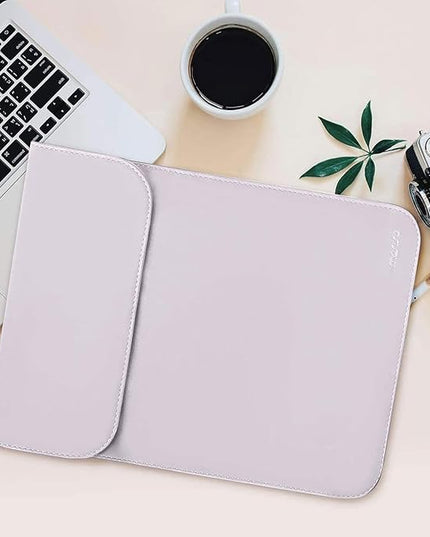 MOSISO Laptop Case 13 inch, 13 inch Laptop Sleeve Compatible with MacBook Air M4 M3 M2 M1 2025-2018 / Pro M2 M1 2025-2016, Faux Suede Leather Case with Small Bag, Dusty Lilac