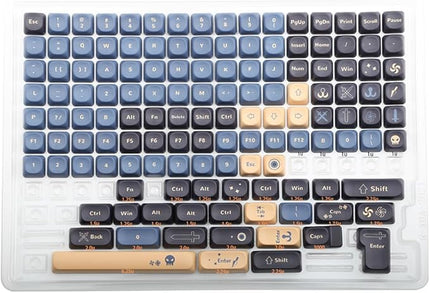 134 Keys MOA PBT Keycaps Set for Cherry Gateron MX Switches Mechanical Keyboard Key Cap (Sword Blue)