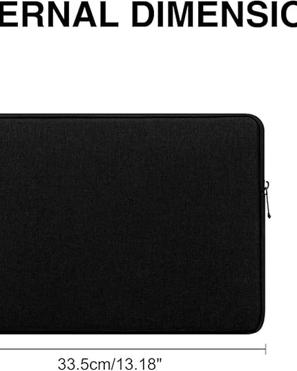 14 Inch Laptop Sleeve Case for 14-Inch MacBook Pro M1 M2 M3 M4 Laptop Computer Notebook, Slim Waterproof Polyester Carrying Case Padded Bag with Small Pocket, Black