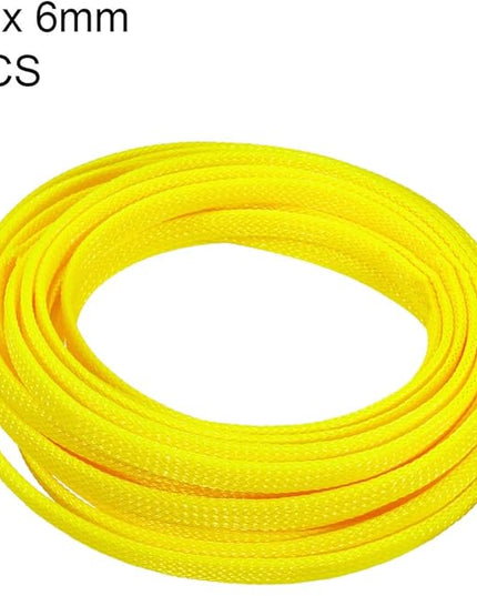 uxcell Expandable Sleeving, 1/4-inch 16ft Cable Sleeve, Yellow