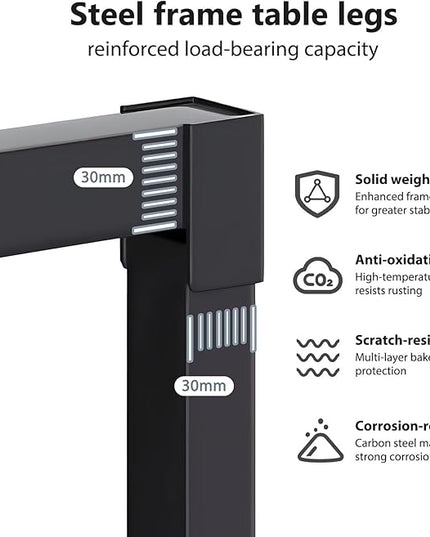 DlandHome 71 inches X-Large Computer Desk, Composite Wood Board, Decent and Steady Home Office Desk/Workstation/Table,23.6 Wide, Retro