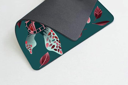Square Mouse Pad Colorful Turtle,Leaves and National Flag-3,Gaming Mouse Pads for Desk,Soft Computer Waterproof Non-Slip Mouse Mat