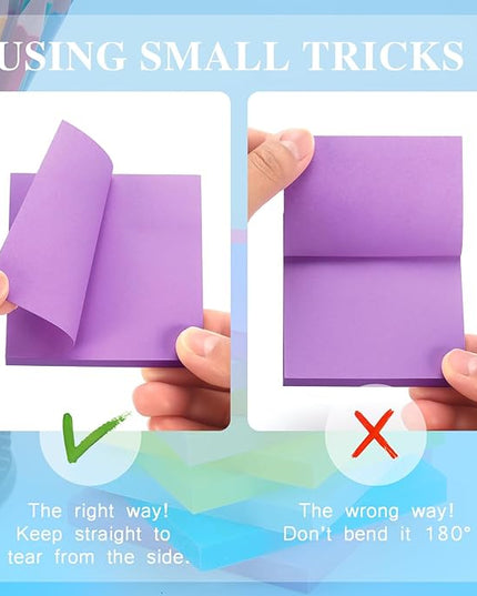 Early Buy Sticky Notes 6 Bright Color 12 Pads Self-Stick Notes 3 in x 3 in, 100 Sheets/Pad
