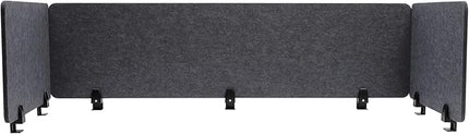 2 Pack Acoustic Desk Divider 59 x 16 Inch No Drilling Clamp-On Privacy Shields Panel Freestanding Desk Divider Desktop Sound Proof Dividers for Office Libraries School Student Desks