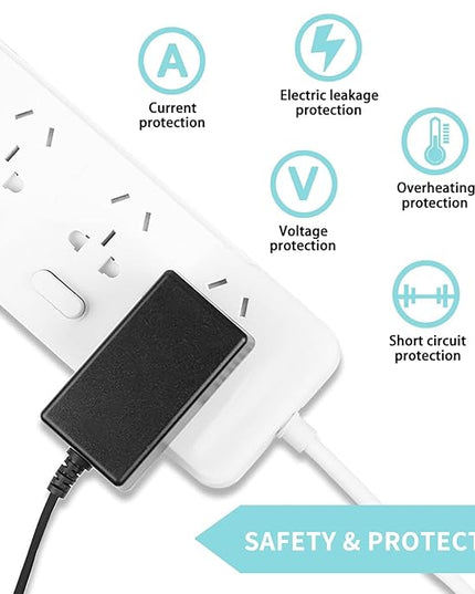 12V 2A Wall Plug-in Adjustable Desk Power Adapter for Single Motor Standing Desk, 12V Standing Desk Motor Power Cord，Compact Direct Plug Design, 24W Charger