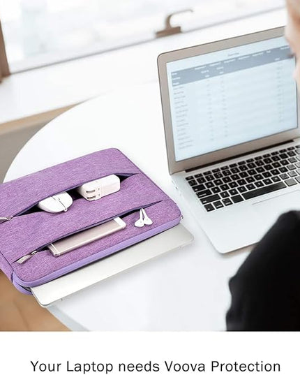 Voova 14 15 Inch Laptop Sleeve Case, Waterproof Computer Bag Cover Compatible with MacBook Air 15 M2/M3/M4 2022-2025, MacBook Pro 15, Hp chromebook 14, 14-15” Dell Lenovo Acer Asus, Lavender