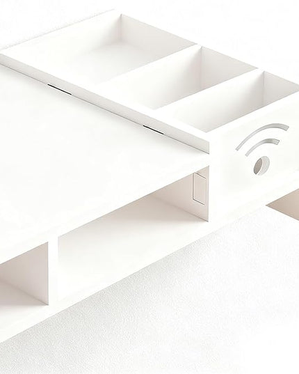Two Tier Shelf Monitor Stand For Desk, 4.3 Inch Height Monitor Riser With Storage Organizer, Desktop Computer Riser, For Home