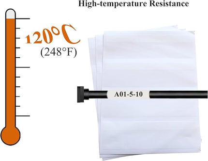 Mr-Label Self-Laminating Wrap Around Cable Labels – Letter Sheet Laser Printer Only – for Wire Marking Identification (New 5 Assorted Color, 25 Sheets (800 Labels))
