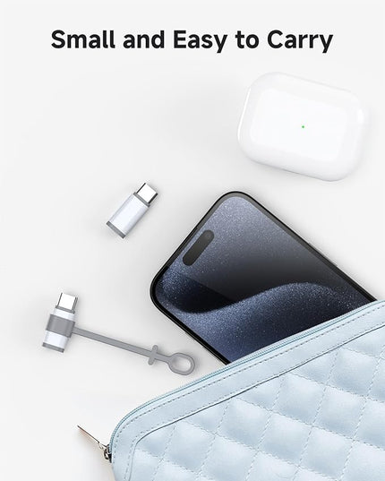 Lightning to USB C Adapter 4 Pack, Fast Charging & Data Sync for iPhone 15/16/17 Pro/Pro Max, Charger Adapter Accessory (Not for Audio/OTG)-White
