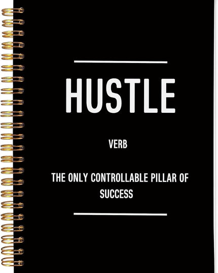Hustle Definition Inspirational Notebook, Motivational Journal Gifts for Coworkers Women Men, Inspiring Work Spiral Notebooks 5.5x8.3 Inch
