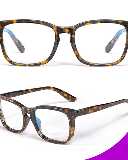 VISOONE Blue Light Blocking Glasses Square with Anti Computer Glare for Gaming Women and Men MONTANA