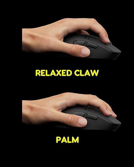 Pulsar Gaming Gears X3 LHD Crazylight Wireless Gaming Mouse, Ultra Lightweight 1.51 oz (43g), Hybrid Ergonomic, Optical Switch, 32000 DPI, 750 IPS, XS-1 Sensor, 8k Compatible (Left-Handed, Jet Black)