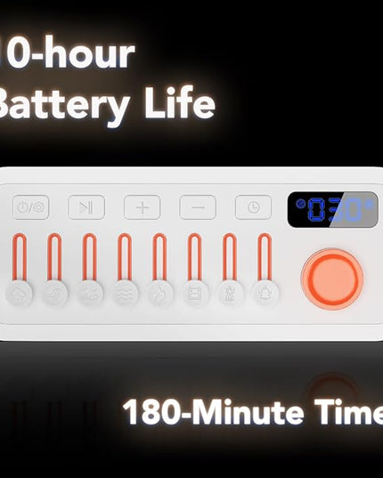 TAKOO 3-in-1 Sleep Sound Machine/Portable Bluetooth Speaker/12 Colors Night Light, Mixable 8 Nature Sounds & White Noise Machine, Sleep Timer for Sleep Aid