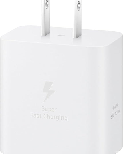 Samsung 45W Wall Charger Power Adapter with Cable Included, Super Fast Charging for Galaxy Phones, Tablets and USB Type C Devices, Low Standby Power Consumption, EP-T4511XWEGUS, White