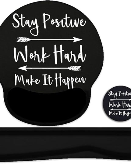 Lateefah Mouse Pad with Wrist Rest, 3-in-1 Gaming Mouse Pad, Keyboard Wrist Rest, Ergonomic Memory Foam Mousepad with Wrist Support for Computer Keyboard