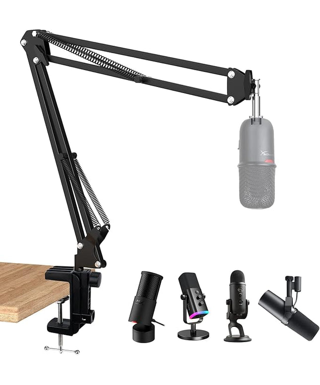 SoloCast Boom Arm Mic Stand, Adjustable Suspension Boom Scissor Arm Stand Compatible with HyperX SoloCast 2 & 1 Gaming Microphone by SUNMON
