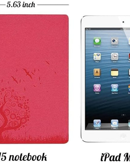 SINOBAND 4 Pieces Journals for Writing, A5 Paperback Colorful Notebooks, PU Leather Soft Cover, Lined Paper, Subject Notebooks for School and Office (Random Color)