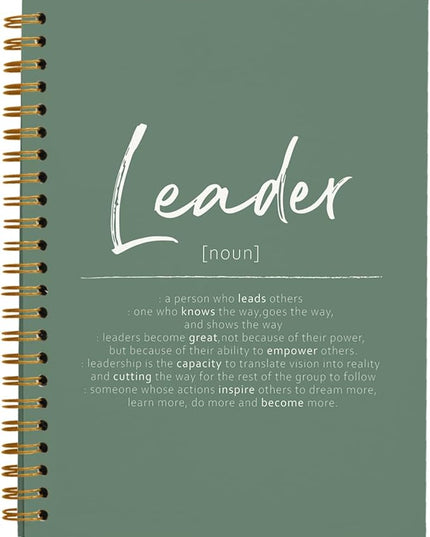 OXW Green Notebooks for Work, Leadership Gifts Office Work Notebook Journal for Writing Meeting Note Taking, Thank You Appreciation Gifts for Women Men Leader Boss Mentor Manager Principal, 5.5"x8.3"
