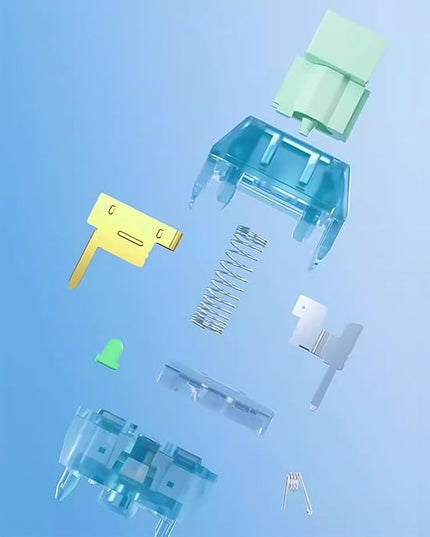 Kailh Box Summer Mechanical Keyboard Switches,5-Pin 50gf Clicky/Speed Typing/Gaming/Waterproof Switches(Summer,72Pcs)