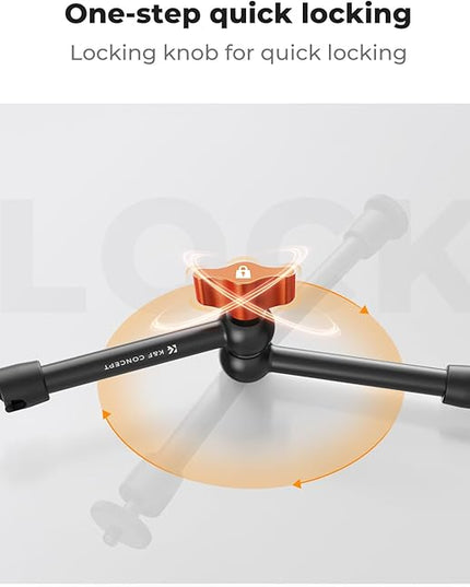 K&F CONCEPT 9.8" Magic Arm, 1/4" Screw Camera Mount Arm 360° Ball Heads for DSLRs, Monitor, Flash, LED Light, Microphone, Camera Cage, Action Camera