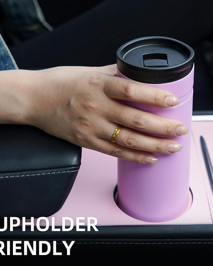 BJPKPK Insulated Water Bottle with 2 Lids,20 oz Double Wall Stainless Steel Vacuum Tumbler Travel Coffee Mug,Wide Mouth Thermal Cup,Light Pink