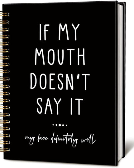 Sarcastic Spiral Notebook for Work, Funny Office Gifts for Coworkers, Funny Notebooks Journalfor Work, Office Humor Gifts, Black Hardcover Notebooks 5.5x8.3 Inch