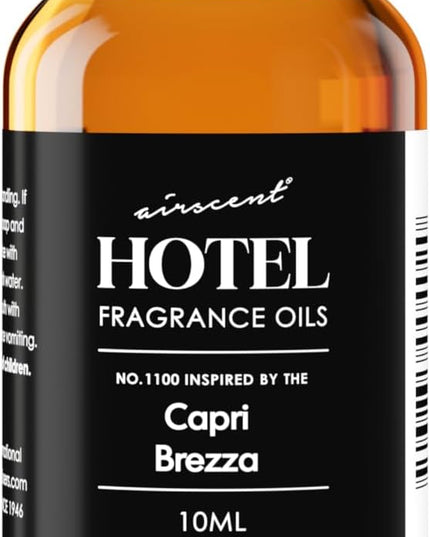 AirScent Capri Brezza Diffuser Oil No. 1100 - Volcano-Inspired Premium Fragrance Oil for Ultrasonic and Waterless Diffusers and Crafting - 10 mL, 0.34 fl oz Glass Bottle with Dropper