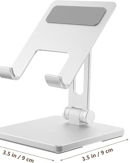 DECORNIJIA Adjustable Metal Tablet Desk Mount Stand with Multi-Angle Folding Holder for Office and Home Use Portable Tablet Bracket Compatible with Ipad