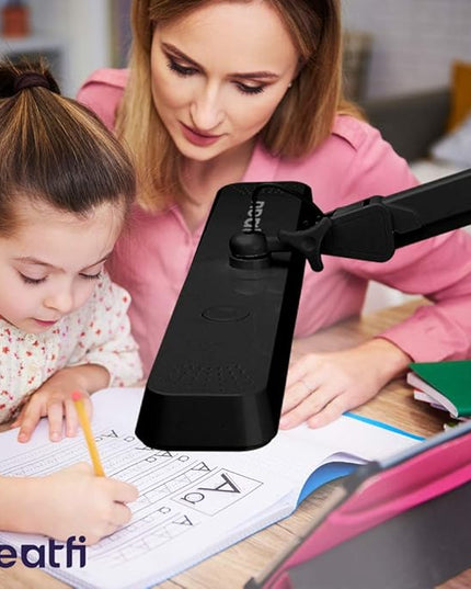 Neatfi (New Model) XL 2,500 Lumens LED Task Lamp with Clamp, 5 Light Modes, 3000-6000K Correlated Color Temperature, 30W, Dimmable, 324 Pcs SMD LED, Desk Light for Home, Office (CCT, Black)