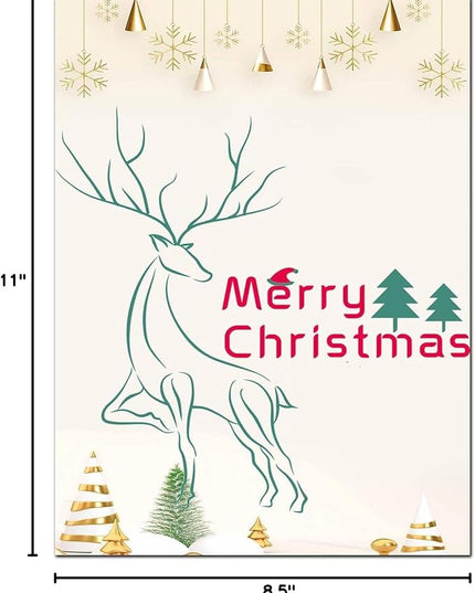 DUGUTUL Premium Festive Christmas Stationery Set Spread Holiday Joy, 48 Sheets, 8.5 x 11 Inches, 100gsm, Perfect for Personalized Gifts and Add Holiday Magic to Your Messages (A)