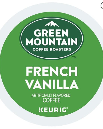 Green Mountain Coffee, French Vanilla, Single-Serve Keurig K-Cup Pods, Light Roast Coffee, 144 Count (6 Boxes of 24 Pods)