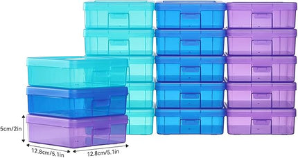 novelinks 18 Pack Small Plastic Storage Containers Clear Arts & Crafts Storage Boxes & Organizers Stackable Small Containers With Lids For Organizin (Set 4)