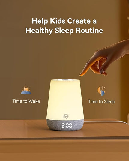Dreamegg Sound Machine Baby - White Noise Sound Machine Baby With Night Light, Ok to Wake Alarm Clock, 34 Soothing Sounds, Sleep Trainer, Routine Builder, App Control for Kids Nursery Sleeping Bedroom