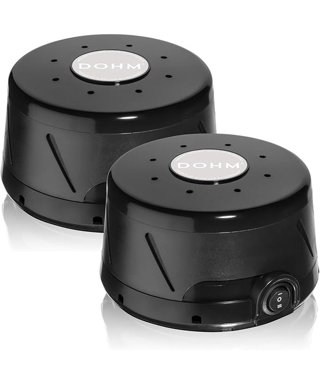 Yogasleep Dohm Classic 2-Pack Black | The Original White Noise Machine | Soothing Natural Sound from a Real Fan | Noise Cancelling | Sleep Therapy, Office Privacy, Travel