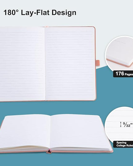 Comix 4 Pack Lined Journal Notebooks for Women, 176 Pages, 5.5 x 8.3, Hardcover, Morandi, 100gsm Paper, A5 Journaling Notebooks, Perfect for Work School Home