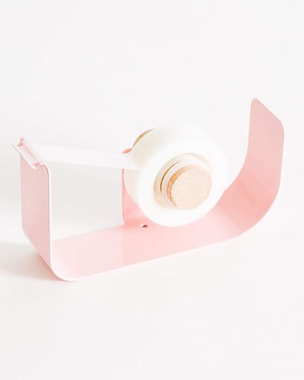 U Brands Metal Tape Dispenser, Desktop Accessory, Arc Collection, 1” Core, Pink, 3553A04-24