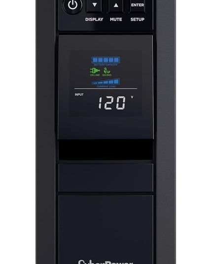 CyberPower CP850PFCLCD PFC Sinewave UPS Battery Backup and Surge Protector, 850VA/510W, 10 Outlets, AVR, Mini-Tower; UL Certified