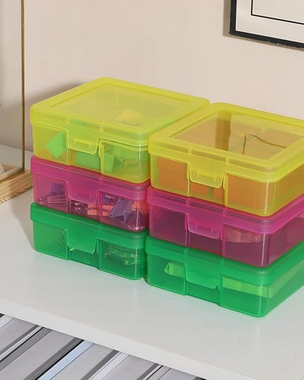 novelinks 18 Pack Small Plastic Storage Containers Clear Arts & Crafts Storage Boxes & Organizers Stackable Small Containers With Lids For Organizin (Set 3)