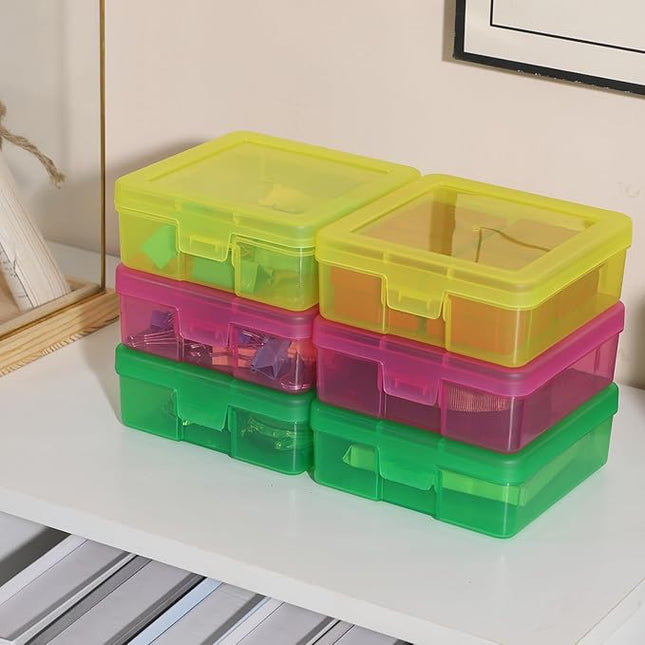 novelinks 18 Pack Small Plastic Storage Containers Clear Arts & Crafts Storage Boxes & Organizers Stackable Small Containers With Lids For Organizin (Set 3)