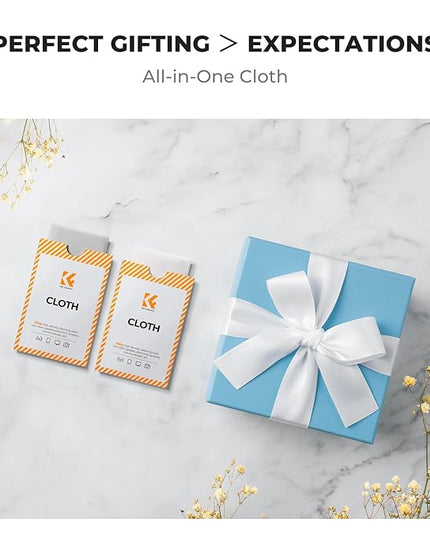 K&F CONCEPT 20 Pack Lens Cleaning Cloth | Microfiber Cleaning Cloth | Camera Lens Cleaner | Camera Lens, Glasses, VR/AR Headset, and Screen Cleaning | White & Grey