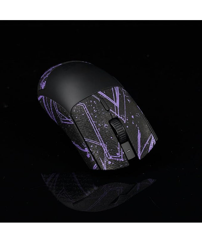 Gamer Mouse Grip Tape Sticker for Razer Viper V3 Non Slip Suck Sweat Pre Cut Easy Install PC Gaming Black Purple
