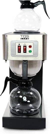 Existing Beauty 12-Cup Commercial Coffee Maker Stainless Steel - Double Coffee Machine for Office, Restaurant, Industrial Use - High Capacity Office Coffee Maker - TQS Cafe