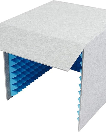 60x60cm Foldable Desktop Soundproof Booth for Voice Recording with Noise Reduction Sponge and Polyester Panels