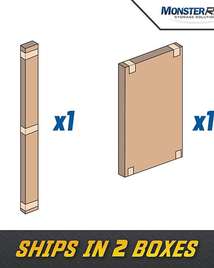 MonsterRax Overhead Garage Storage Racks 4x6, Ceiling Mounted Shelving, Adjustable Hanging Storage Organizer, Heavy Duty Steel, Holds 500 Pounds, Color: Hammertone, Adjusts 12"-21” off Ceiling